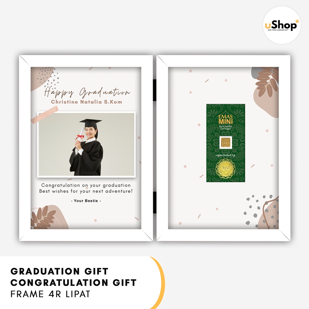 Congratulation Gift Kado Wisuda Frame 4R Lipat / Souvenir Graduation