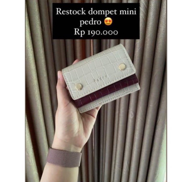Dompet mini pedro croco dustbag bludru