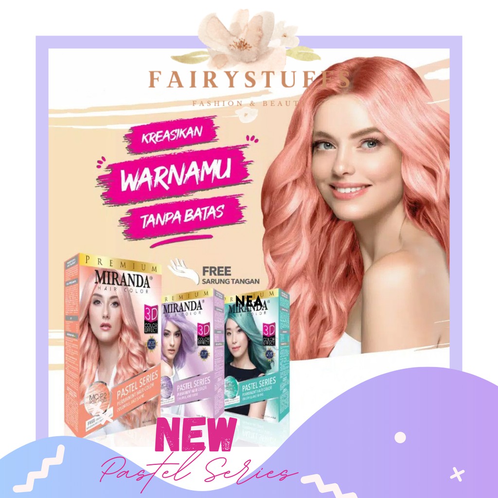 Miranda Hair Color Pastel Series Cat Rambut Pewarna Rambut - Super Bleaching