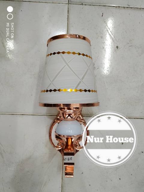 lampu dinding minimalis mewah klasik rose gold 088