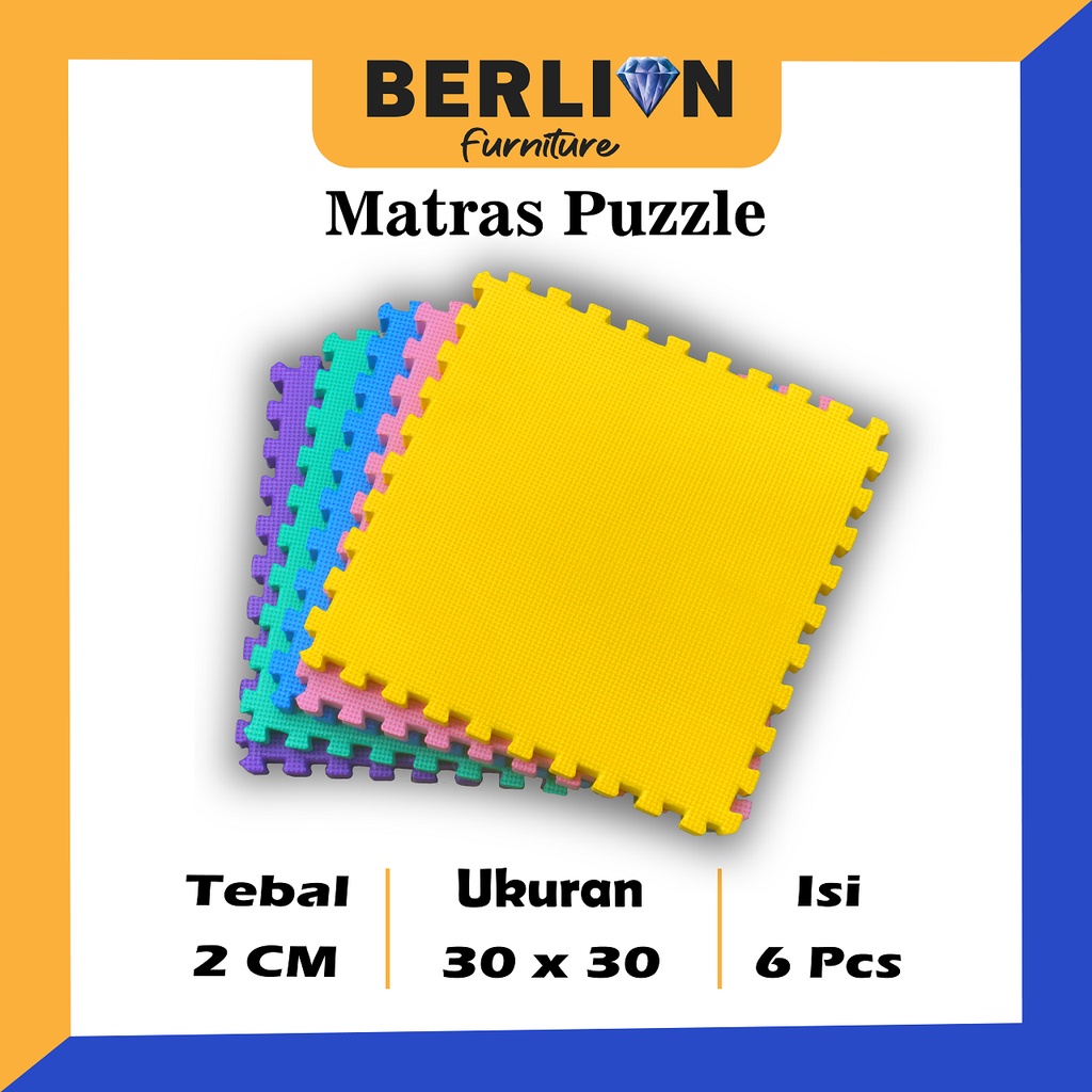 Matras Puzzle 30 x 30 Tbl 2 Cm isi 6 Pcs / Alas Lantai / Playmat / Tikar / Karpet / Alas Bermain anak