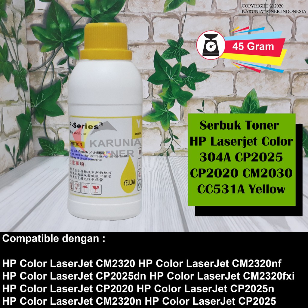 Serbuk Toner HP Laserjet 304A CP2025 CP2020 CM2030 CC531A Color 45 Gram