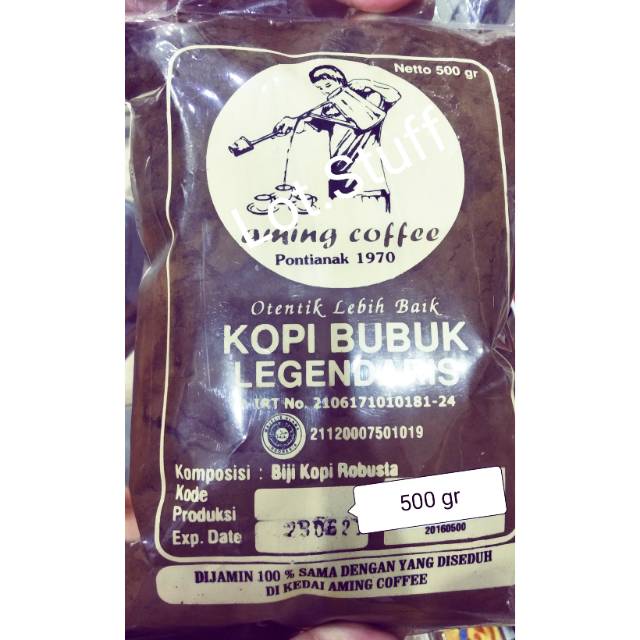 

Bubuk Kopi Robusta Aming Khas Pontianak 500gr/0.5kg