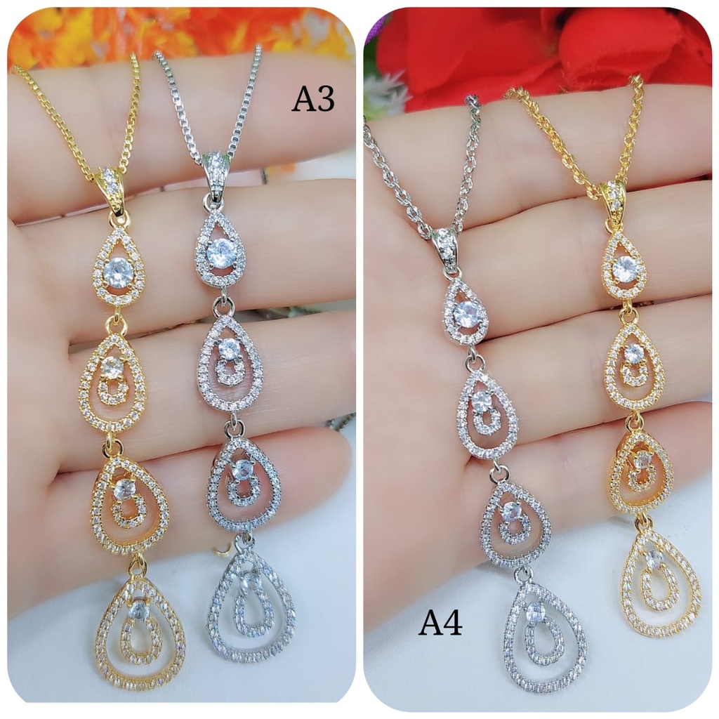 Kalung xuping permata lapis emas 5susun A3,A4