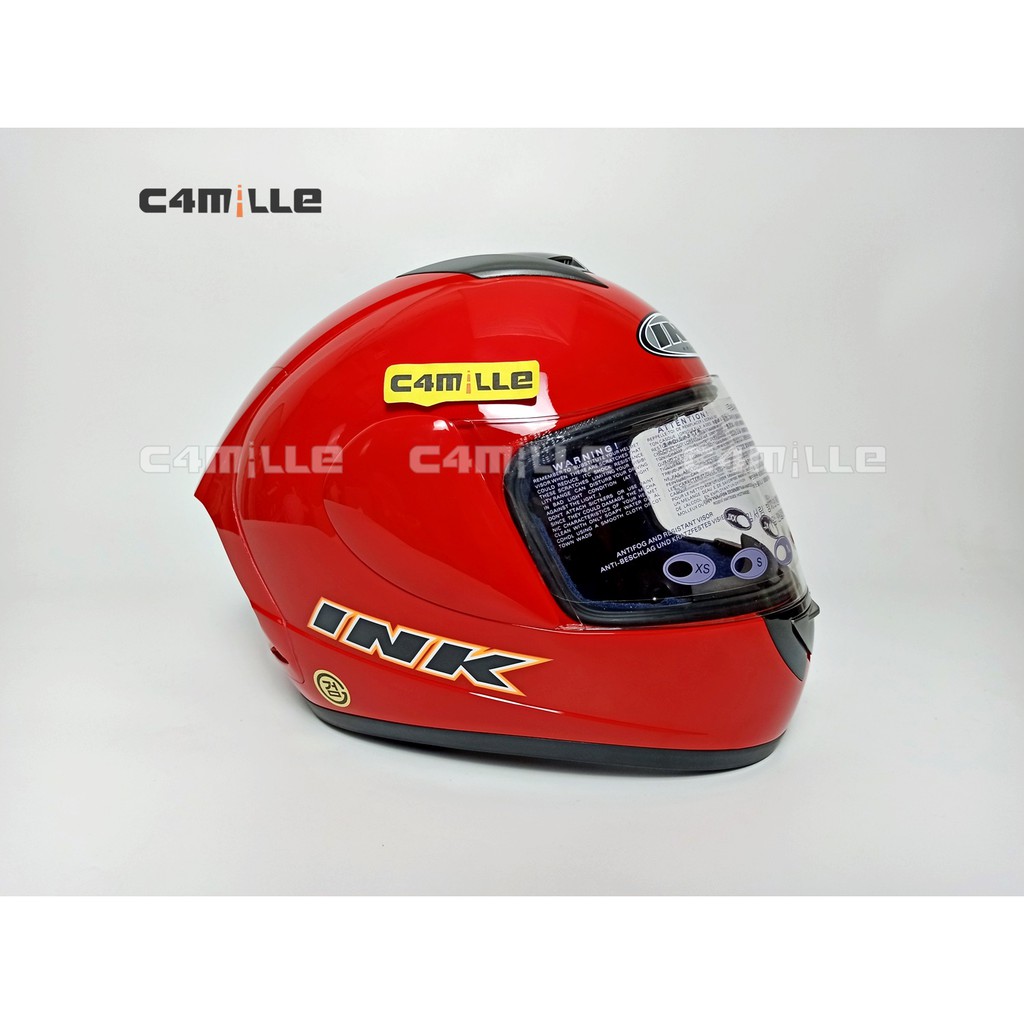 HELM INK CL MAX SOLID FIRE RED FULL FACE
