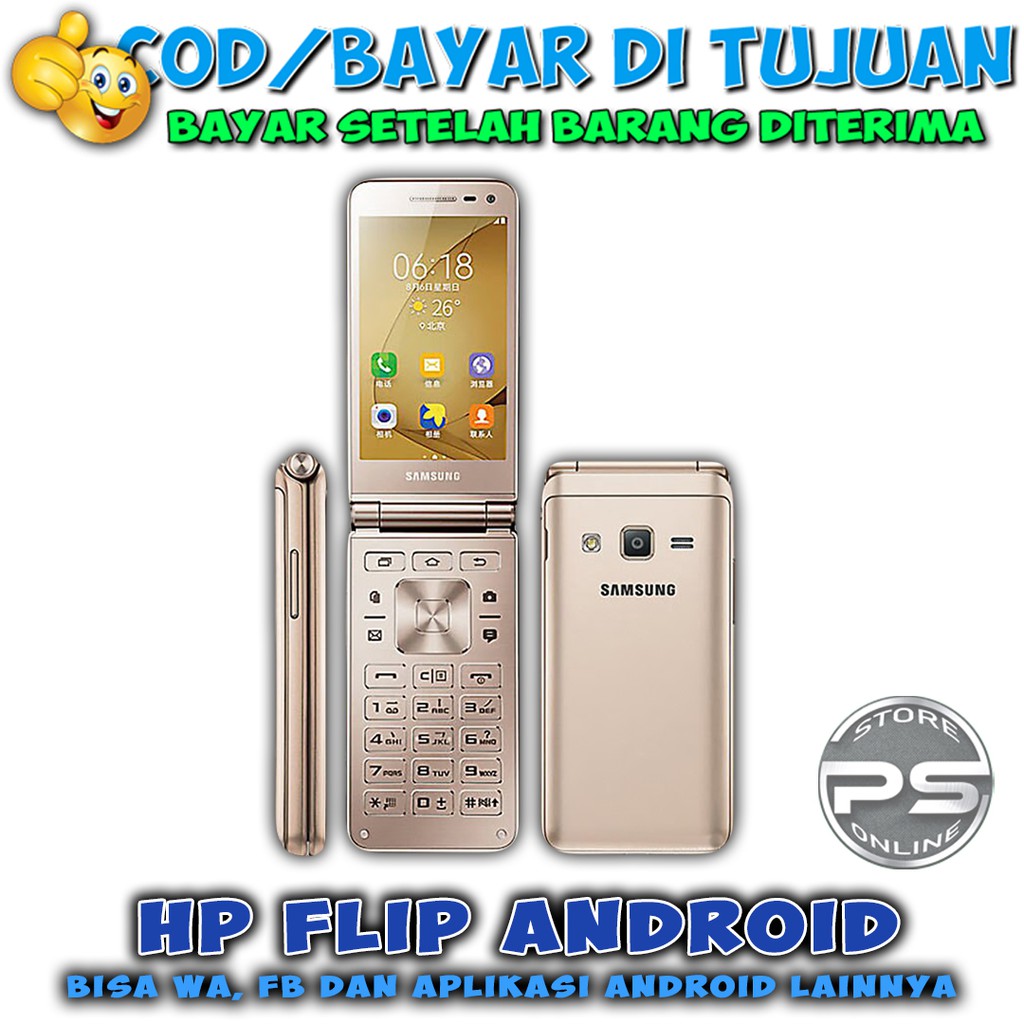 Jual HP Samsung G1600 Galaxy Folder - HP Lipat Android - Jaringan 4G