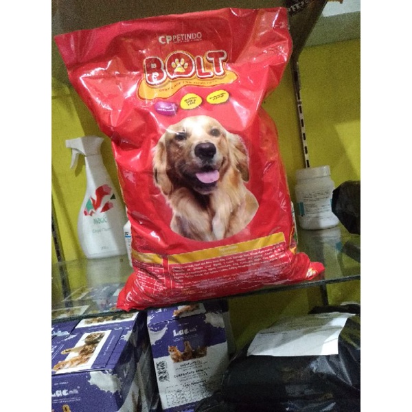 makanan anjing bolt dog food beef 1kg