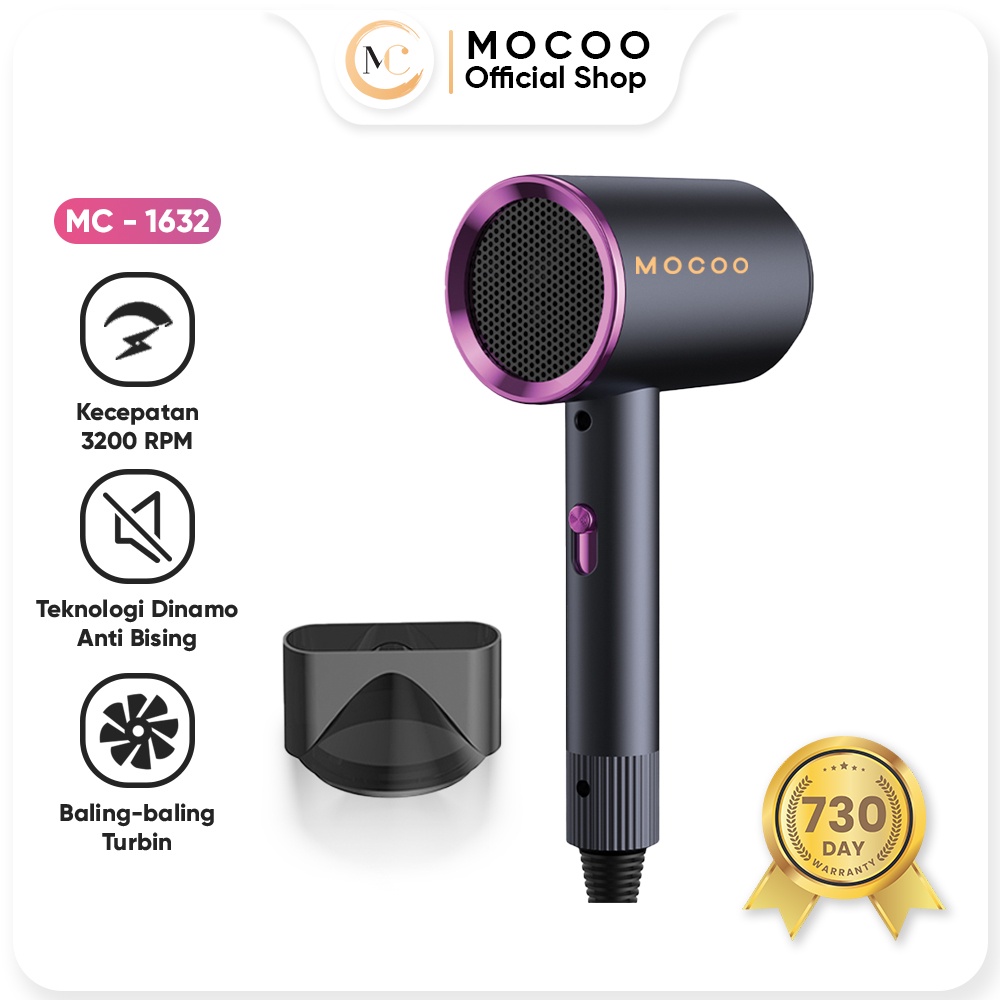 MOCOO Hair Dryer Ion Negatif Pengering rambut Kecepatan Tinggi 600W Household MC-1632