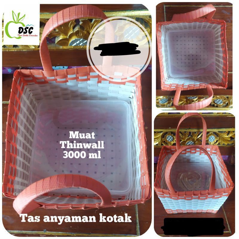 Tas Anyaman/Hajatan/Hampers Ukuran 22×22