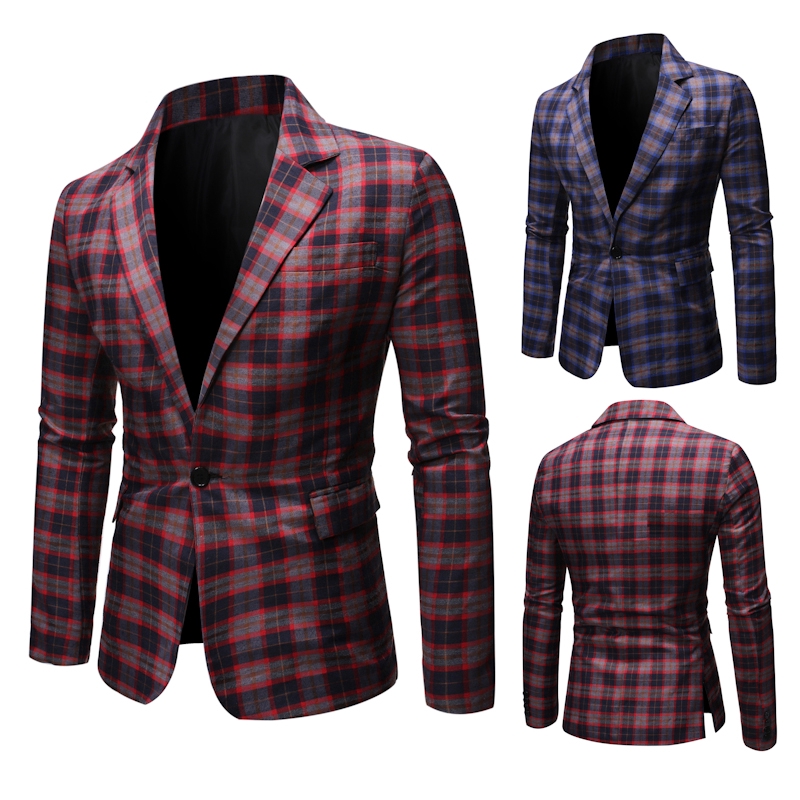 mens tartan suit jacket