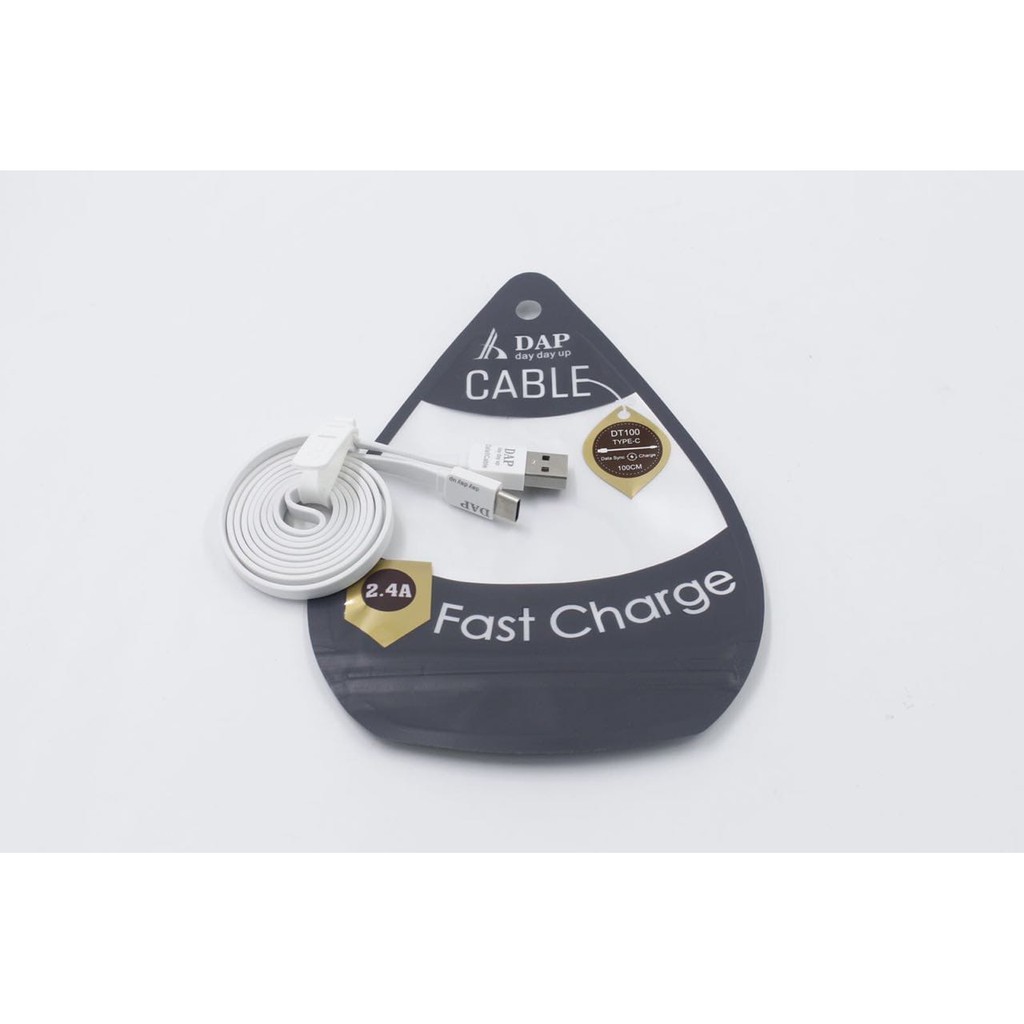 Kabel Data Type-C Kabel Charger DAP ORIGINAL DT100 Kabel Casan 100cm 2.1A REAL