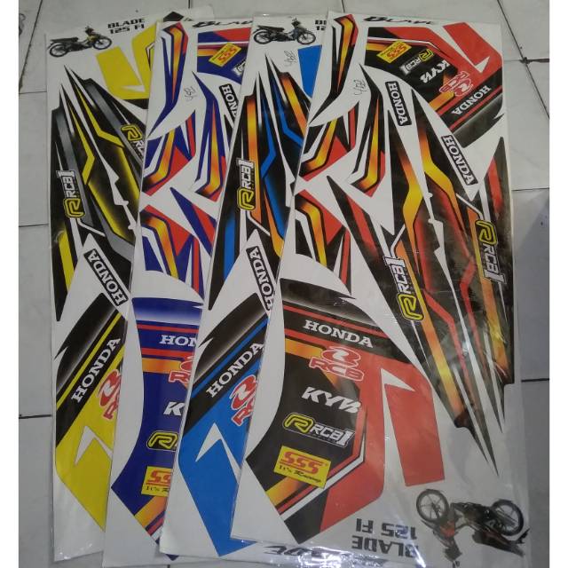 Striping lis sticker variasi honda Blade 125 sticker blade repsol 125 grafis rcb