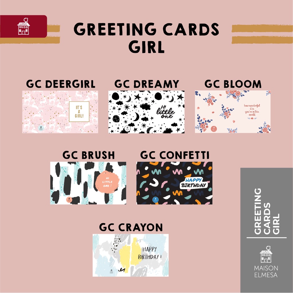 Maison Elmesa Greeting Card Kartu Ucapan Girl