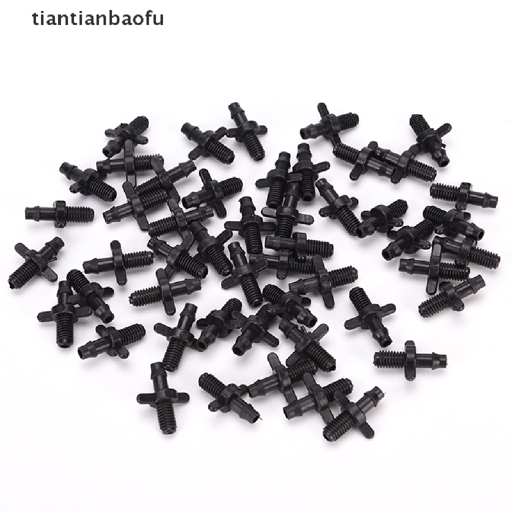 [tiantianbaofu] 50pcs4 / 7mm Splitter Adapter Connector Barb And Garden Irrigation Hoses Fittings 6mm Boutique