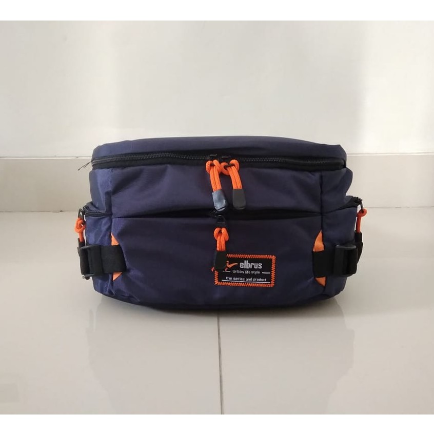 Tas Selempang Waistbag Pria Original Distro Terbaru Tas Slempang Kecil Pria Murah - Hitam Navy