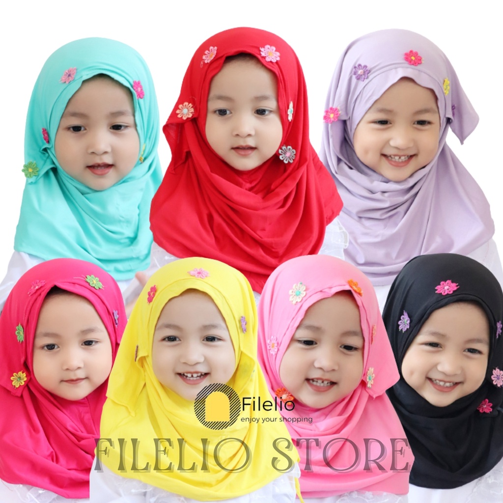 TERMURAH Kerudung Anak Perempan Pastan Melati Umur 1-3 Tahun Khimar Anak Kecil Lucu Murah Premium