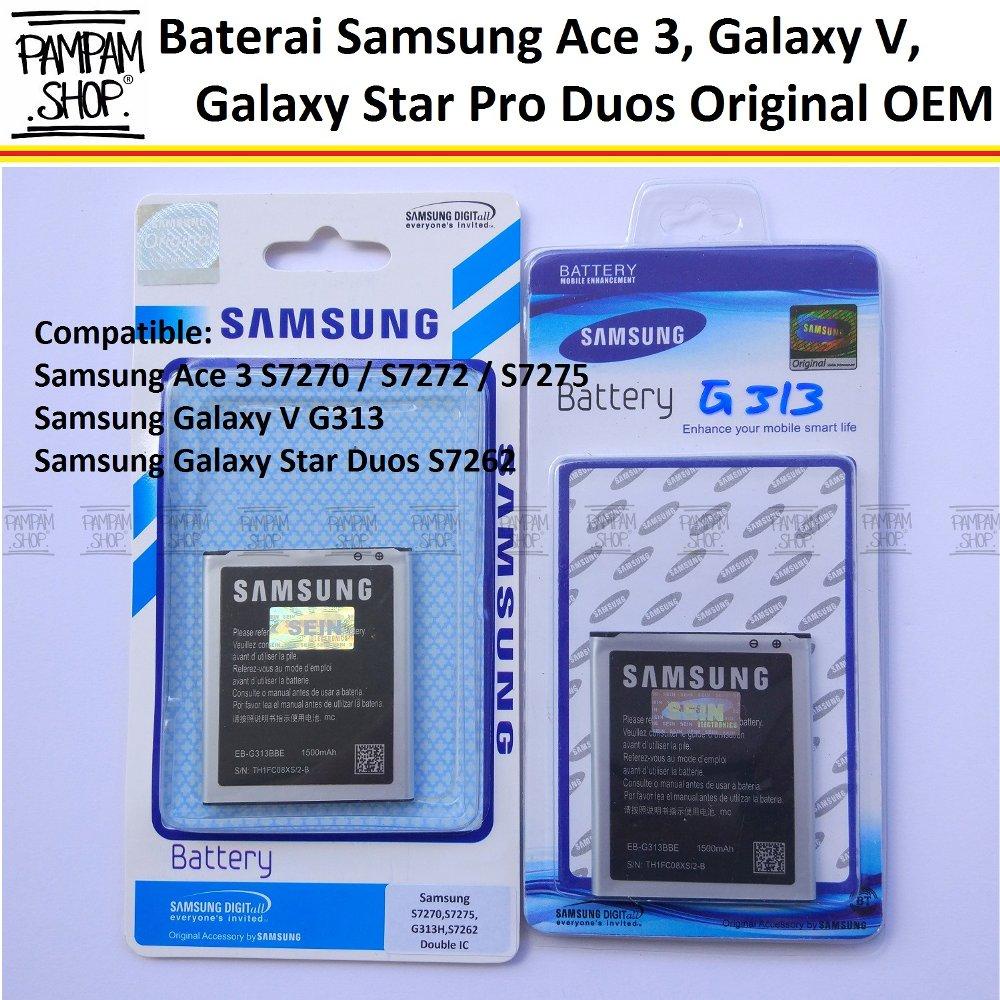 Baterai Handphone Samsung Galaxy V G313 Star Pro Duos S7262 J1 Mini J105 Original OEM 100% SEIN Battery Batrai Batre HP