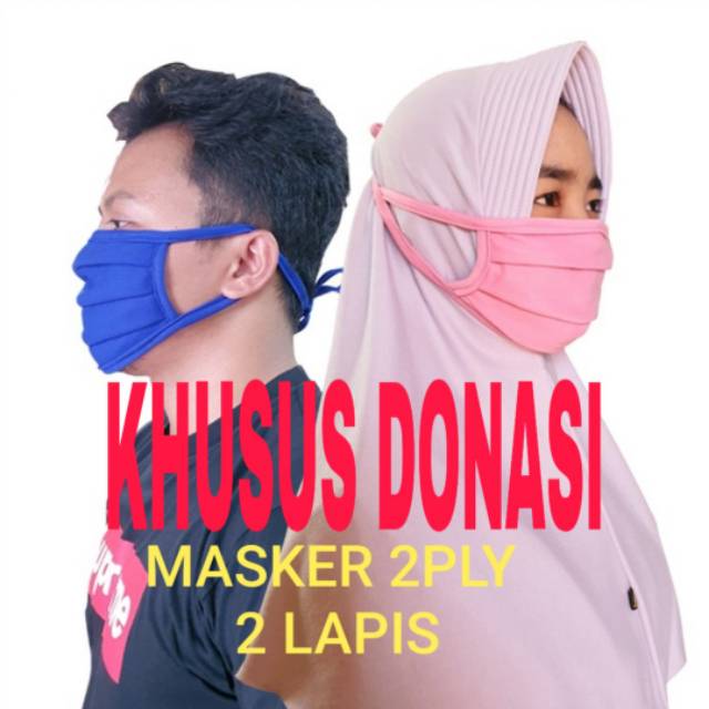 MASKER KAIN 2 PLY 2 LAYAR KHUSUS UNTUK DONASI