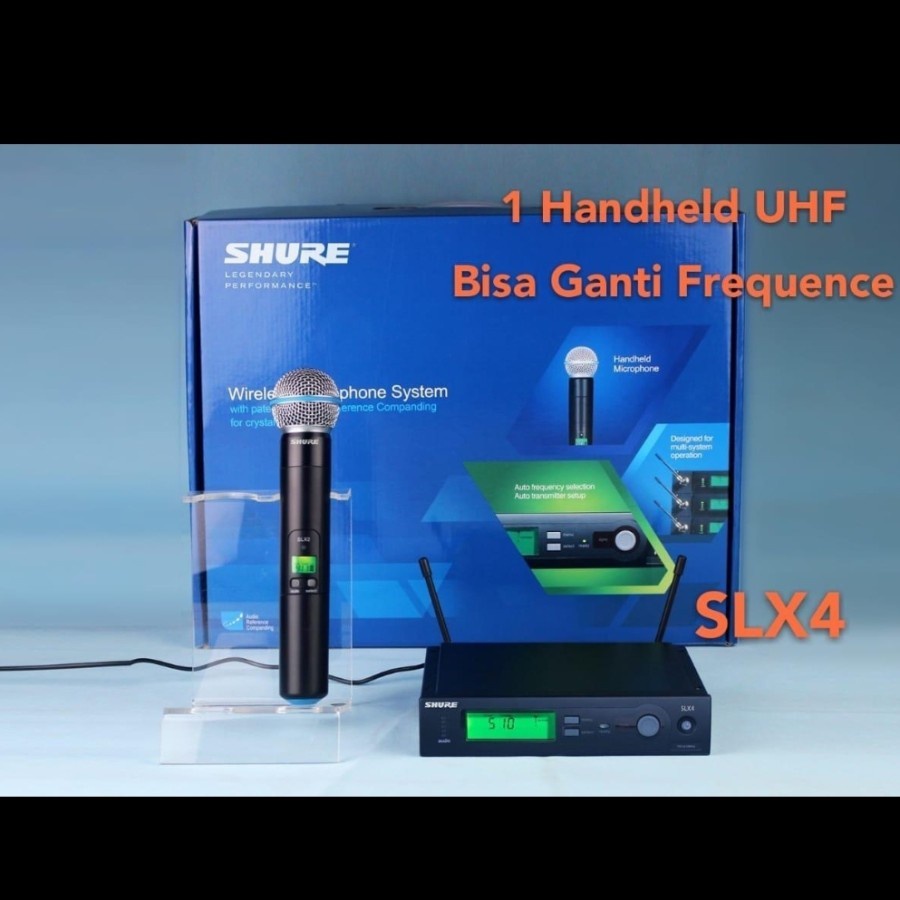 Mic Wireless Shure SLX4 SLX24 SLX 4 Beta58 UHF Single Mic Multi Channel Handheld Beta 58 Shure