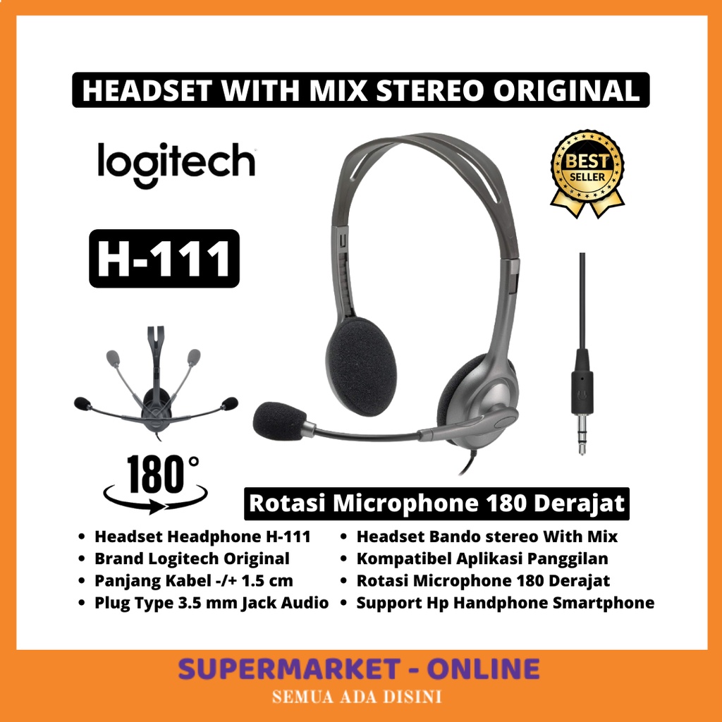 HARGA TERMURAH Headset With Mic Kabel Headphone Earphone Bando Original Stereo Support Buat Hp Handp