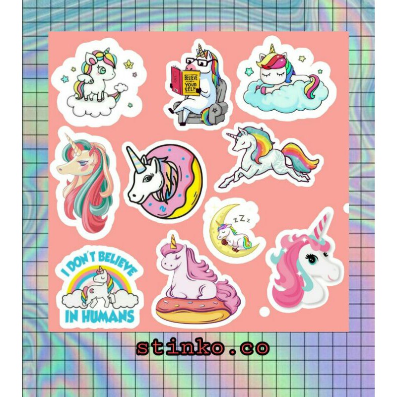 

[30PCs] STICKER STIKER PURPLE UNICORN/KUDA PONI AESTETHIC UNTUK LEMARI/PINTU/LAPTOP/SCRAPBOOK/DIARY