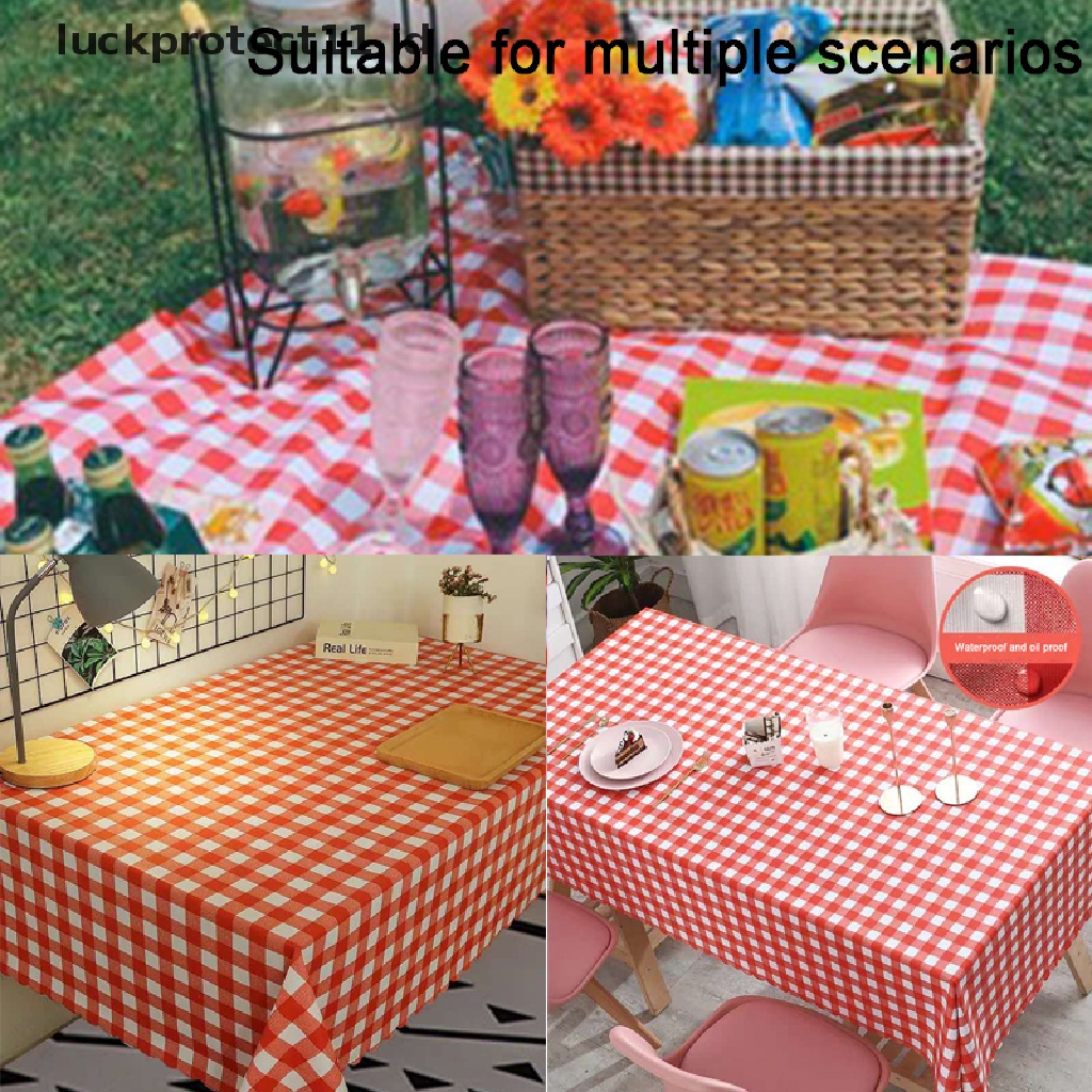 //HG&amp;ID// Disposable Thickening Red Checkered Tablecloth Party Weddings Home Decoration .