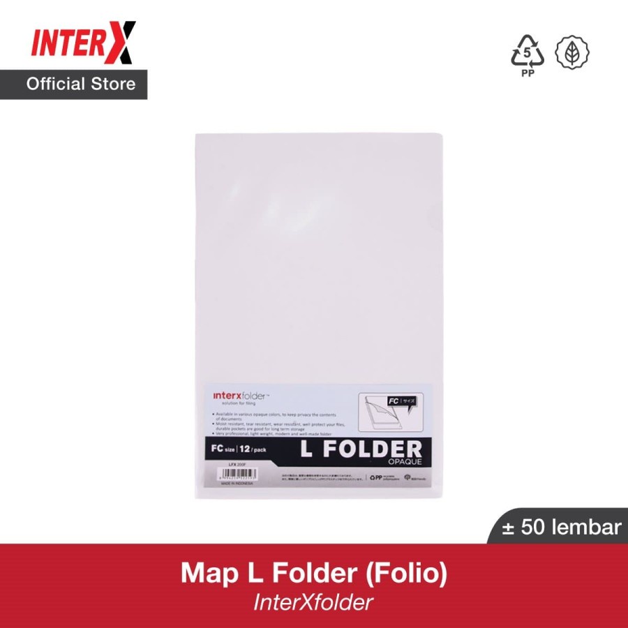 

INTERX Map L Bening Ukuran A4/F4 Inter X - 1 Lusin