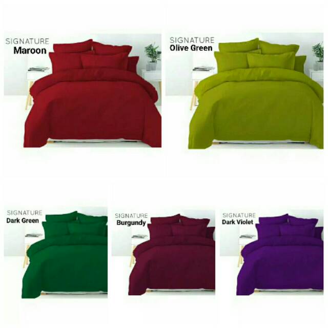 Bedcover Single Polos Vito 120x200 cm Dark Violet Maroon Dark Green Olive Green Burgundy
