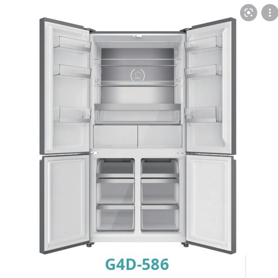 KULKAS GEA G4D 586 LEMARI ES 4 PINTU G4D-586 4 PINTU SILVER (INOX)