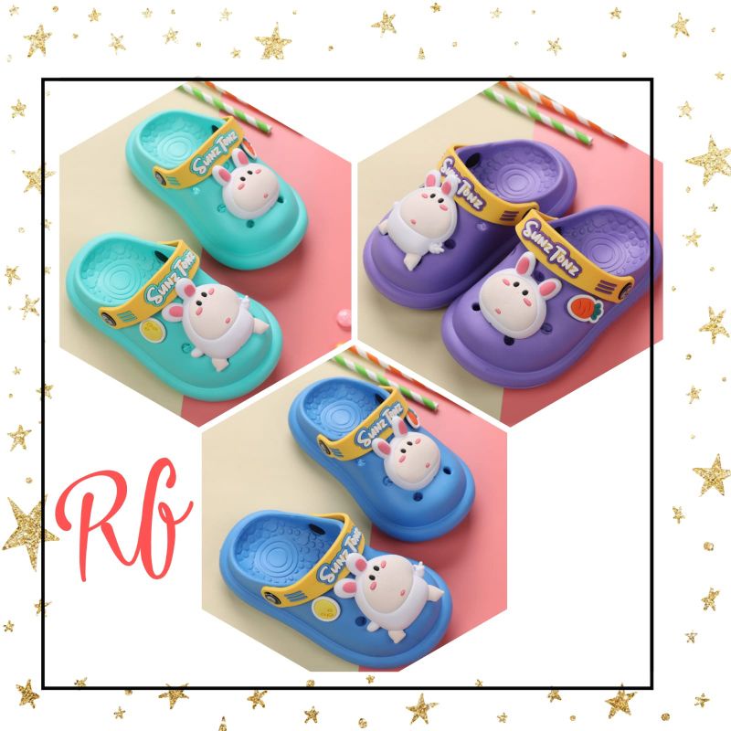 Sandal Import anak Kartun Karakter Kelinci wortel Import High Quality RF