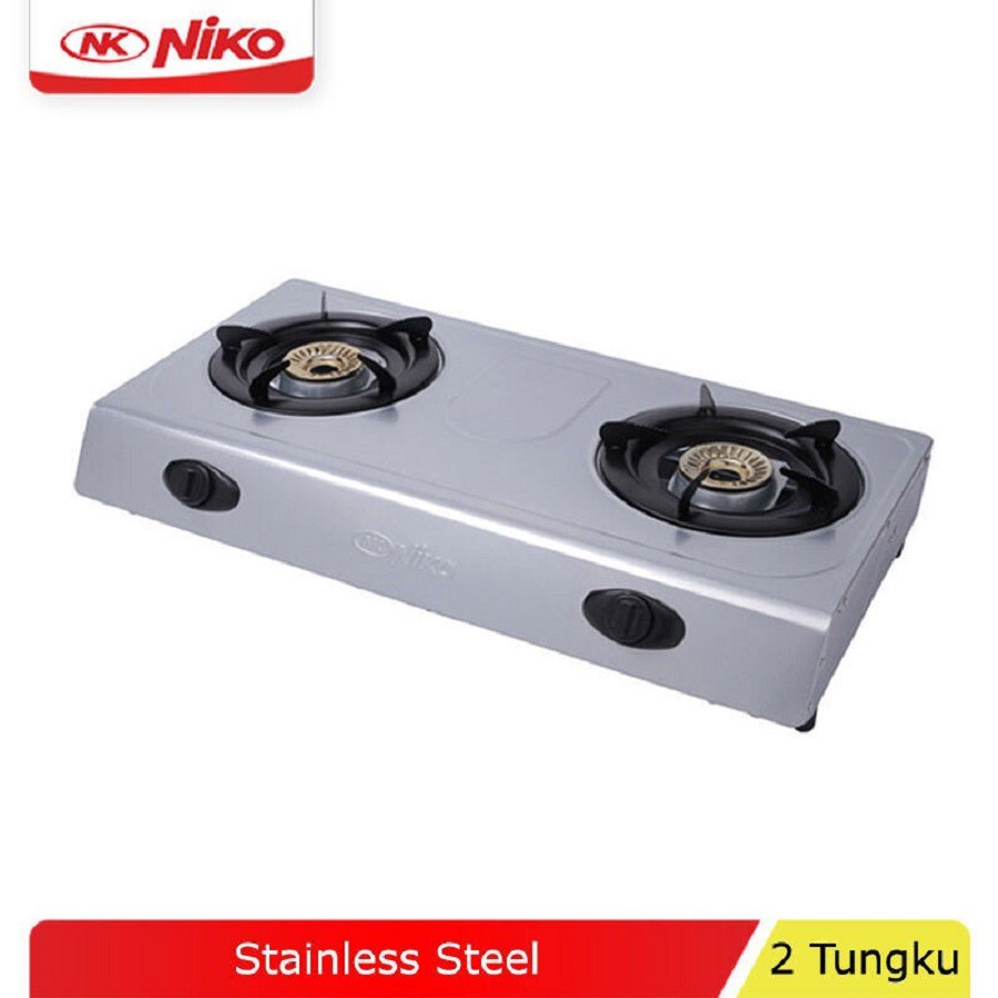 Kompor Gas 2 Tungku NIKO Stainless NK-666 Api Besar