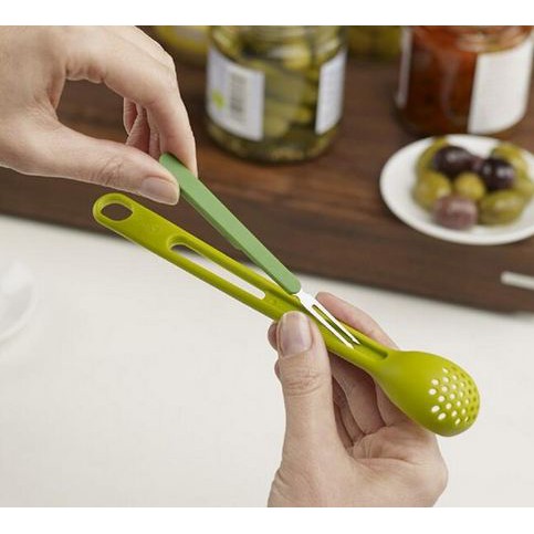 Mini Colander Strainer Spoon Fork - Sendok Garpu Penyaring Makanan