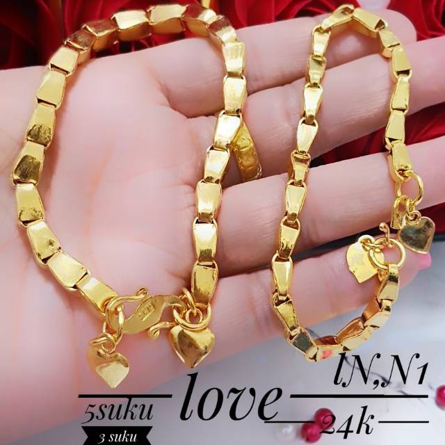 Gelang terlaris emas lapis 24k