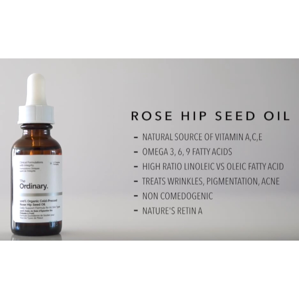 The Ordinary 100% Organic Cold Pressed Rose Hip Seed Oil 30ml