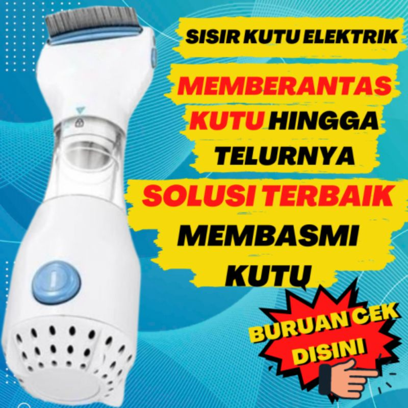 GI52 Alat Obat Sisir Serit Penghilang Pembasmi Vacum Vacuum Kutu Elektrik Rambut Bulu Pria Wanita Ce