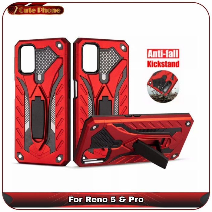 Casing Hard Soft Case OPPO Reno5 Reno 5 Pro Panthom Knight Stand