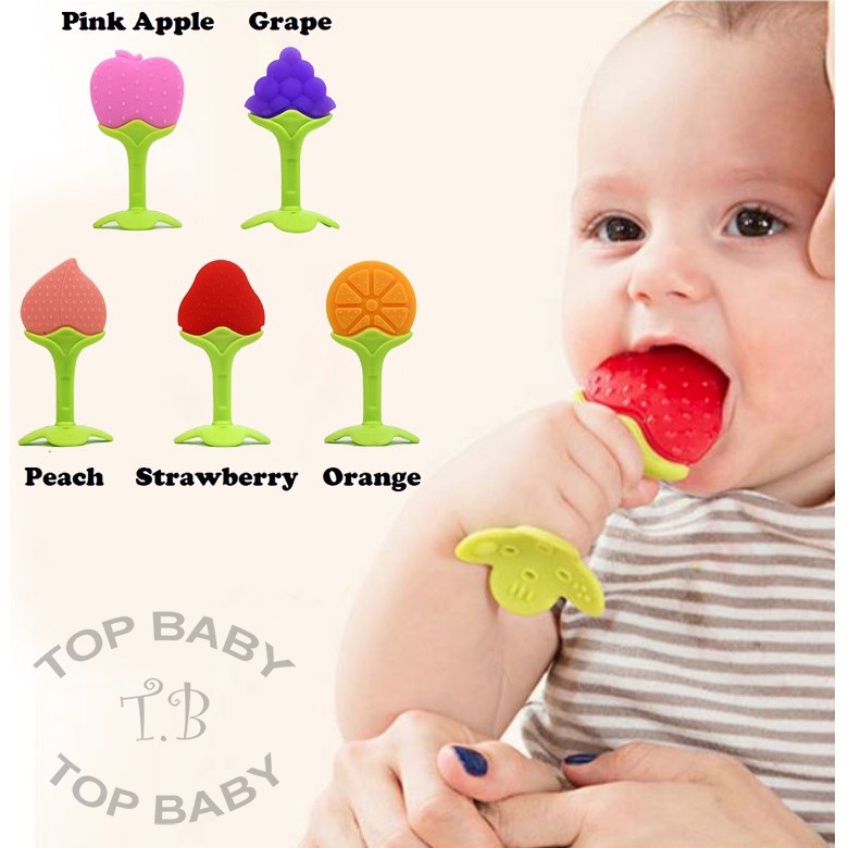 Mainan Gigitan Bayi Teether Buah Lembut dan Fleksibel - 4524