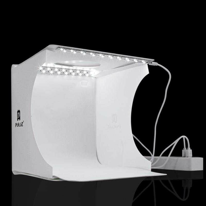 GS8 Box Foto Produk PhotoStudio Cahaya Terang Photo Studio Mini Soft Box Photo Box Lampu 2 LED PULUZ