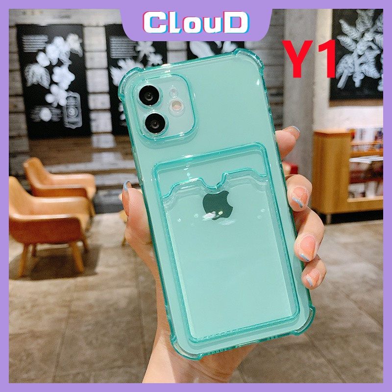 Soft Case Dompet Slot Kartu Tahan Banting Anti Jatuh Untuk iPhone 7plus XR 11 12 13 Pro 6 6s 7 8 Plus X XS Max