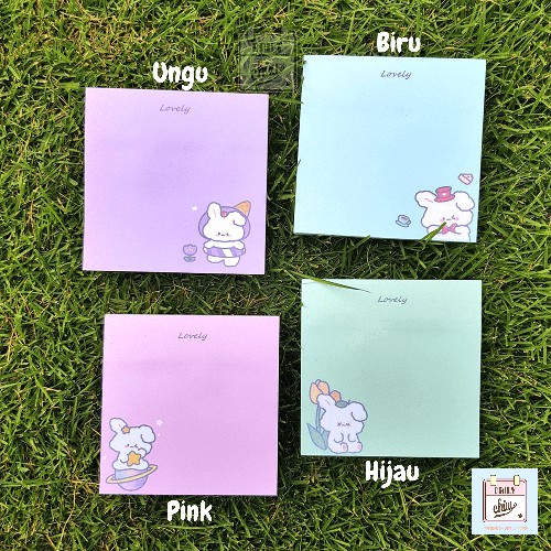

Sticky Note Fluffy Bunny [8 cm, 80 lembar] (Post It / Memo Tempel)