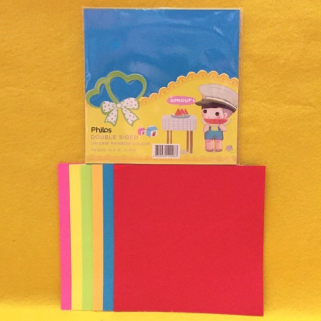 Jual Kertas origami Philos 16x16 timbal balik / Double sided (20 lembar