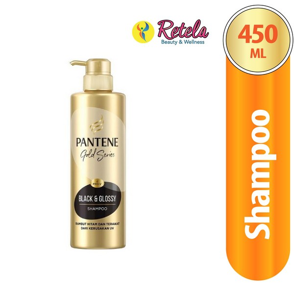 Promo Harga PANTENE Gold Shampoo Black & Glossy 450 ml - Shopee