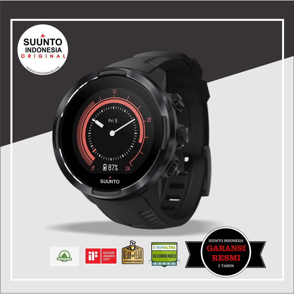 SUUNTO 9 BARO BLACK ORIGINAL GARANSI RESMI ( JAM TANGAN SMART WATCH)