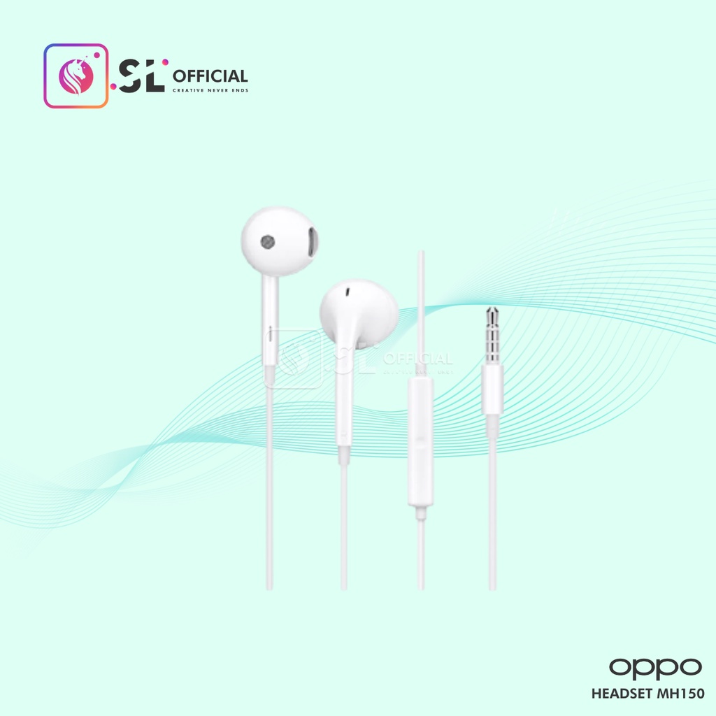 HEADSET OPPO ORIGINAL MH150 JACK 3.5mm SUPPORT ALL TIPE OPPO