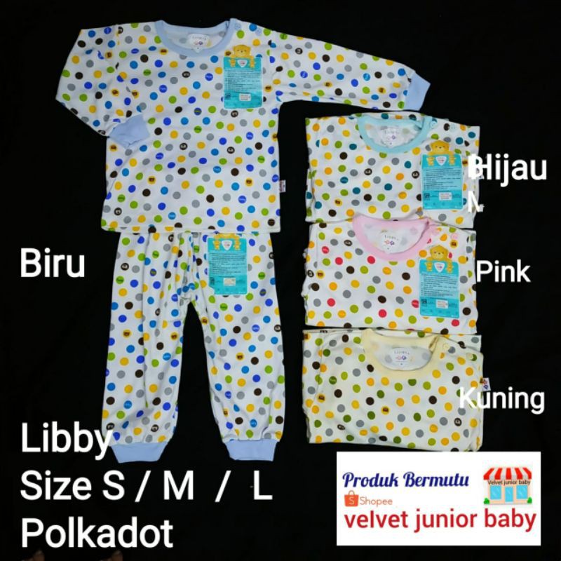 Libby Size S/M/L (1 Setel) Setelan Oblong Panjang Kancing Pundak