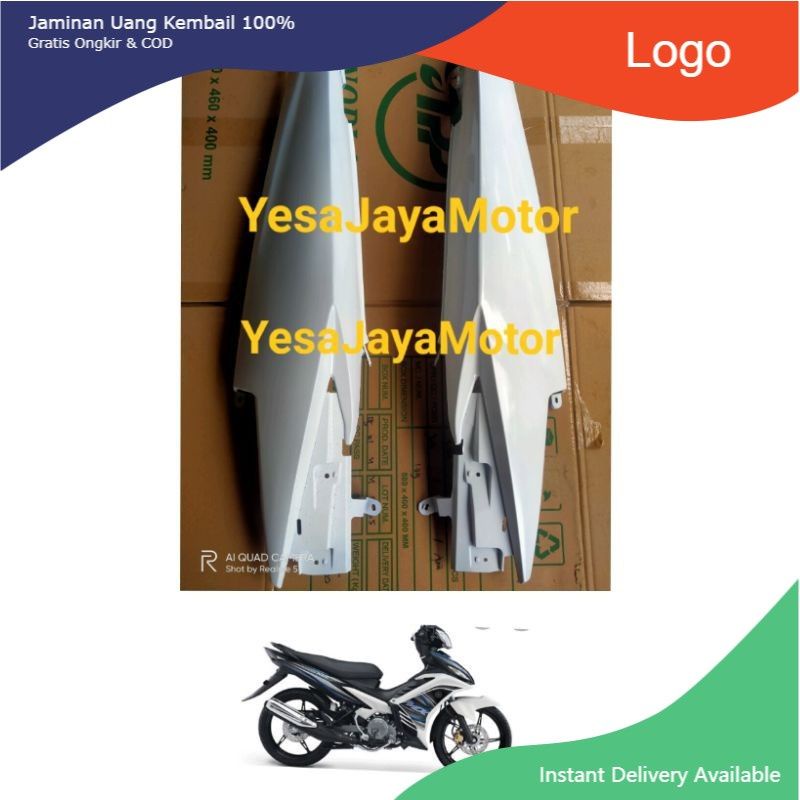 Body Belakang Jupiter MX New Warna Putih Plus Sticker