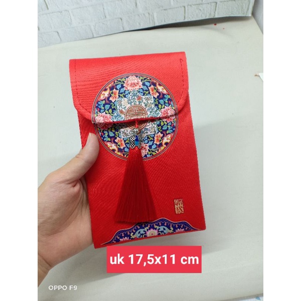 

Kertas angpao kain imlek sangjit / angpau kain / amplop kain merah / dompet merah bahan super premium
