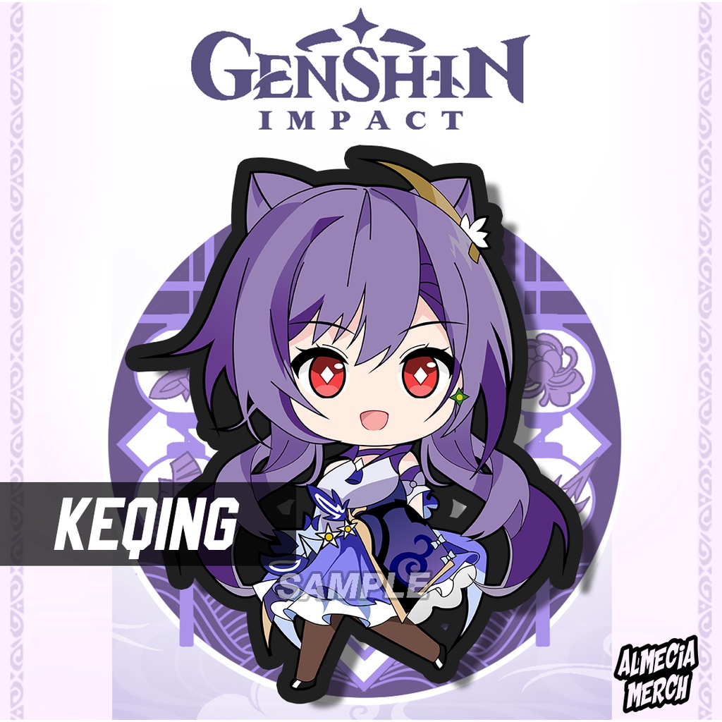 Gantungan Kunci Keqing Genshin Impact / Keychain Genshin Impact / Ganci Keqing
