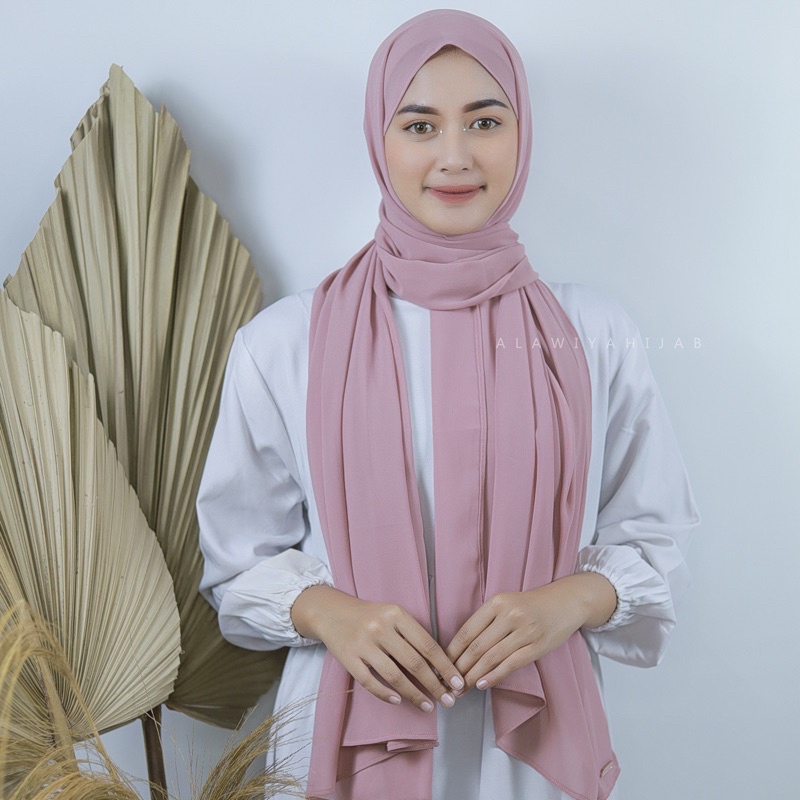 PASHMINA PANJANG EXCLUSIVE ALAWIYAHIJAB 185x75 cm-Dusty