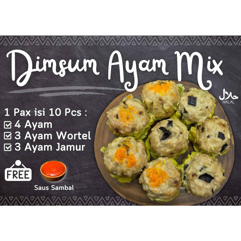 

FROZEN FOOD | SIAP SAJI | DIMSUM AYAM MIX - 10PCS